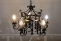 Antique style wrought iron chandelier with 5 lights