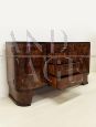 Art Deco buffet sideboard in briar with drawers and doors