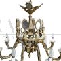 Antique Empire style gilded bronze chandelier, early 1900s