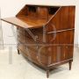 Antique Louis XVI bureau chest of drawers in walnut, Italy 18th century