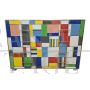 Multicolored glass chest of drawers with 4 drawers