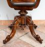 Antique Victorian briar walnut sewing table, 19th century England