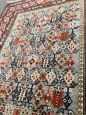 Vintage hand-knotted Shirvan Cici carpet, 157 x 90 cm