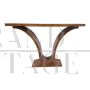 Double-sided console in art deco style in walnut briar