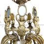 Antique Empire style gilded bronze chandelier, early 1900s