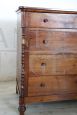 Antique Louis Philippe period walnut dresser with turned corners