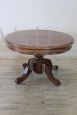 Antique table in solid walnut extendable up to 4 meters, mid-19th century                            