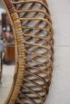 1960s woven wicker mirror