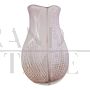 Colizza vase in pink Murano artistic glass with weavings