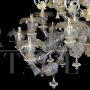 Rezzonico chandelier in golden Murano glass with yellow daffodils