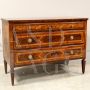 Antique Louis XVI chest of drawers in inlaid walnut, Italy 18th century  