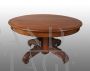 Antique Louis Philippe table in solid mahogany with central leg