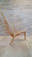 60s / 70s armchair in beech and rope