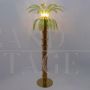 Palm tree-shaped floor lamp in green Murano glass