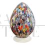 Egg-shaped table lamp in Murano glass with Murrine