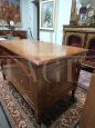 Antique 18th century Italian Lombard desk in inlaid walnut