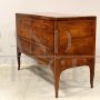 Antique sideboard with drawers from the Directoire era in walnut, 18th century Italy