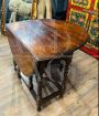 Antique drop-leaf Pembroke table with turned legs, 1910s - 1920s        