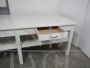 Vintage white lacquered fir workbench, Italy 1970s