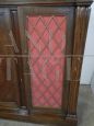 Vintage 1950s walnut three-door bookcase sideboard