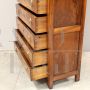 Antique Empire tallboy chest of drawers in walnut from the 19th century