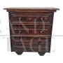 Antique Italian chest of drawers from the late 17th century in walnut wood