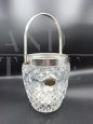 Vintage crystal and silver ice bucket