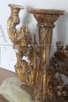 Antique 18th century candelabra in Mecca gilded wood