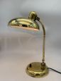 1960s design desk lamp in golden metal and brass