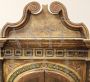 Antique 18th century hanging cabinet, lacquered and painted