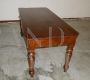 Antique rectangular kitchen table with two drawers