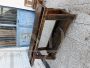 Antique carpenter's bench table from the early 19th century in oak with vice