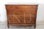 Antique Louis Philippe period walnut dresser with turned corners     