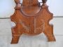 Vintage eclectic style carved wooden plant stand