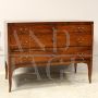 Antique sideboard with drawers from the Directoire era in walnut, 18th century Italy