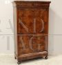 Antique Louis Philippe capuchin secretary chest of drawers in walnut, 19th century Italy                            