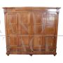 Large antique 4-door walnut wardrobe from the 19th century