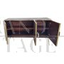 Vintage style three-door sideboard in sage green glass