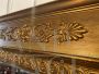 Small antique console table from the Empire period in gilded wood with mirror