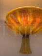 Cenedese wall lamp in etched golden Murano glass