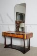 Art déco dressing table console with mirror from 1940s