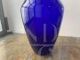 Blue Murano glass vase signed Laura De Santillana