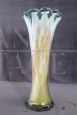 Vintage caramel and white Murano glass vase, 1960s