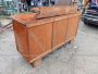 Pair of Art Deco sideboards in solid walnut and briar