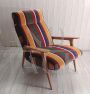 1940s Scandinavian style design armchair in velvet