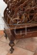 Antique Edward VII period magazine rack in solid mahogany