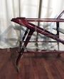 Vintage Cesare Lacca style serving trolley with double glass top