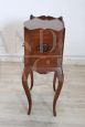 Elegant antique walnut bedside table cabinet, 19th century