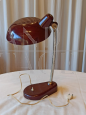 Seminara brown office lamp, 1960s