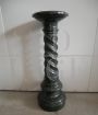 Antique pedestal column in green marble from the late 19th century